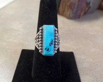 Sleeping Beauty Turquoise Ring. silver Turquoise. Sterling Turquoise. December Birthstone. Blue Turquoise. 1275