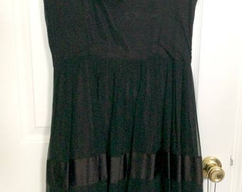 Lovely 1950s Black Chiffon Party Dress