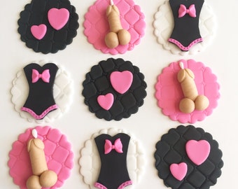 Bachelorette cupcake toppers