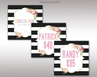 Boho Facebook Album Cover, Boho Marketing Kit, Boho Style and Price, For Fashion Retailer, Fast Free Personalization, Digital File K15103