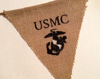 U.S. Marines Burlap Banner
