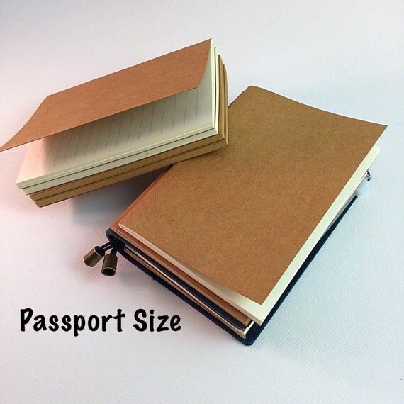 Passport Size PRINTED INSERTS for Travelers by AsianVintageTN