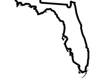 Florida outline | Etsy