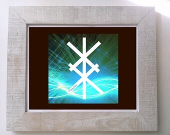 Pagan Decor, Wicca Decor Wall Art Pagan Symbols, Pagan Protection Sign PDF Celtic Symbols, Pagan Printable Wall Art, Minimal Pagan Art, Blue