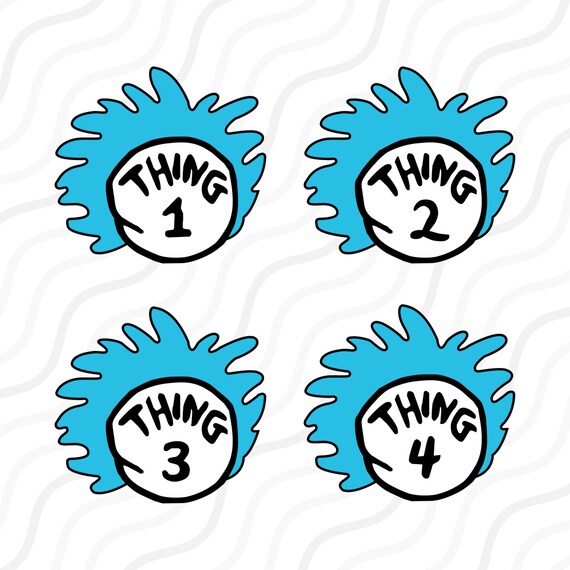 Download Thing 1 2 3 and 4 SVG Cut table Designsvgdxfpng Use With