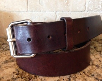 Men's Leather Belt , Heavy Duty Leather Belt , Full Grain Leather, Thick Leather Belt ,Wide Leather Belt