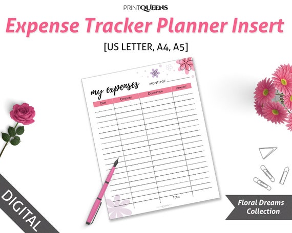 a5 expense tracker printable