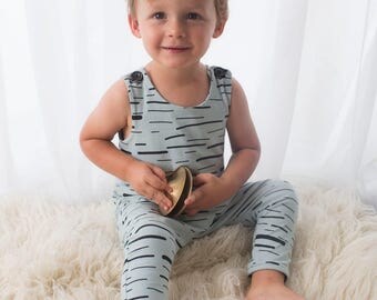 100% Organic Mint Stripe Harem Romper, Boy, Romper, Boy romper, Baby, Baby romper, Baby boy romper, Boy outfit, Baby boy outfit, Baby shower