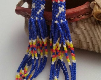 Traditional Authentic Handmade Native American Beaded Earrings