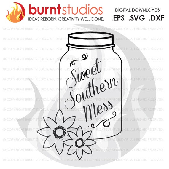 Download Digital File Sweet Southern Mess Mason Jar Shine Moonshine