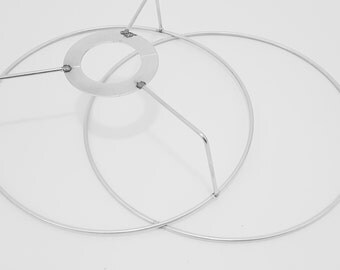 Set of Nord Lampshade rings l 8" European Top and bottom Lamp Shade ring l DIY Lamp Hardware l Ring set 1" drop l Lampshade frame