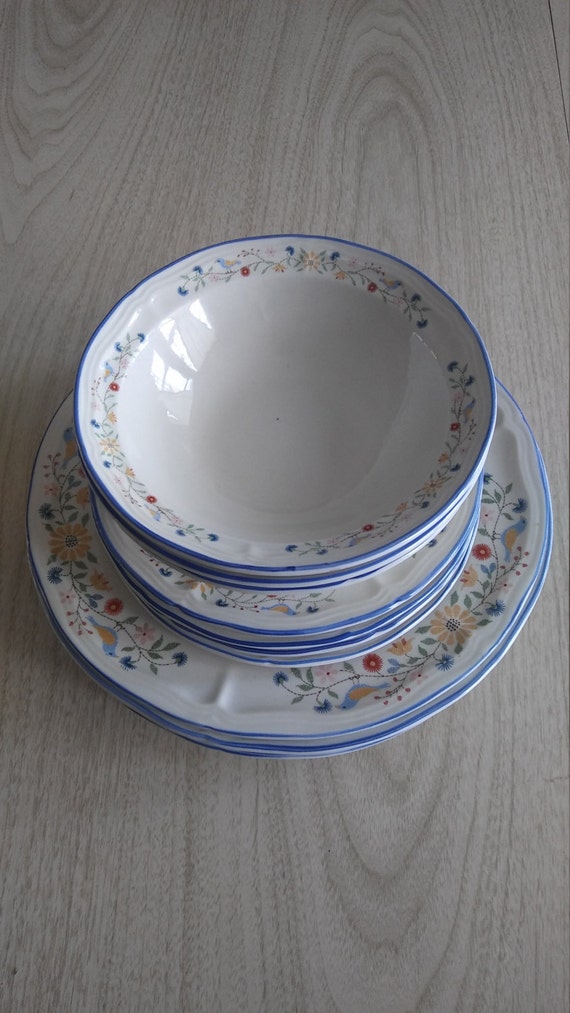 Vintage 1960's 60s Brick Oven Stoneware in Heritage Set of