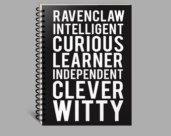 Ravenclaw Notebook, Harry Potter, Journal, Diary, Hogwarts House, Lined, Dotted, Blank, Grid, Pad, Birthday, Christmas, Gift