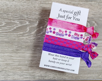 Big Sister Gift - Gift for Girl - Hair Ties - Friendship Band - Elastic Hair Band - Beauty Pageant Gift - Sister Gift