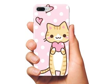 Cat iPhone 7 plus case iPhone 7 case Kawaii phone case iPhone 6s case kitty iPhone cover iPhone 6 kitten iPhone 5 Samsung S7 edge case phone