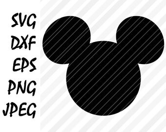 Mickey Mouse SVG DXF Eps Png Vector Cuttable File Cricut Cameo Silhouette Die Cut Vinyl Cut File Screen Printing Disney Printable Design