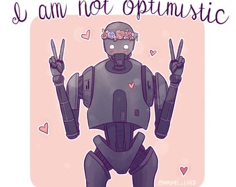 Kawaii K-2SO 8"x10" Print.