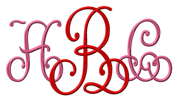 Jumbo Lace Monogram Font 3 Sizes Embroidery Fonts BX