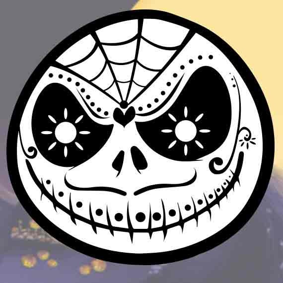 Download Jack Skellington, Sugar Skull, Cuttable Design, Cricut ...