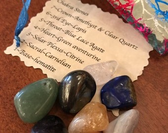 Chakra Balancing Crystal Set -Reiki Charged