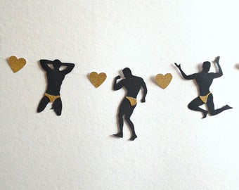 Bachelorette Party Garland, Male Stripper Garland, Bachelorette Party Supplies, Bachelorette Party Decoration