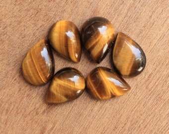 Tiger's Eye Natural pear shape cabochon Gemstone All MM sizes available - 7x10, 8x12, 9x13, 10x14, 12x16, 13x18, 15x20, 16x22, 18x25, 20x30