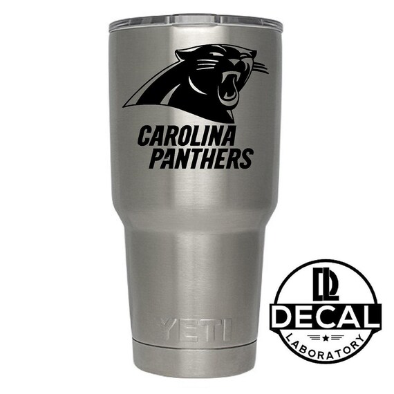 Yeti Decal Sticker - Carolina Panthers Decal Sticker For Yeti RTIC Rambler Tumbler Coldster Beer Mug