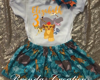 Lion Guard tutu, Lion Guard Birthday Outfit, Lion Guard Birthday Shirt, Lion Guard Shirt, Lion Guard personalized Birthday Shirt.