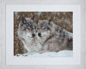 Counted Cross Stitch Kit Two Wolves Counted Cross Stitch Luca-S