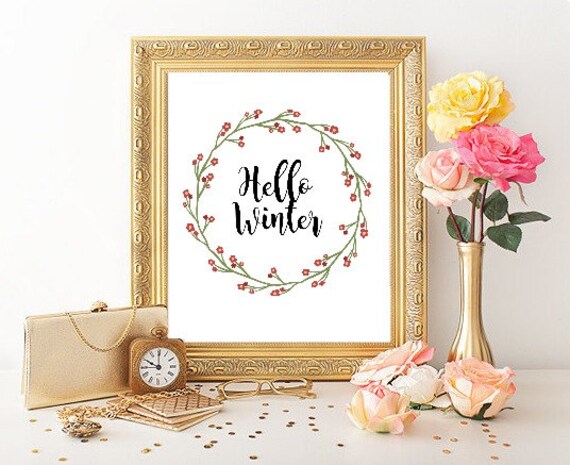 Winter Wall Art hello winter print winter decor winter wall art winter home Winter Wall Art hello winter print winter decor winter wall art winter home