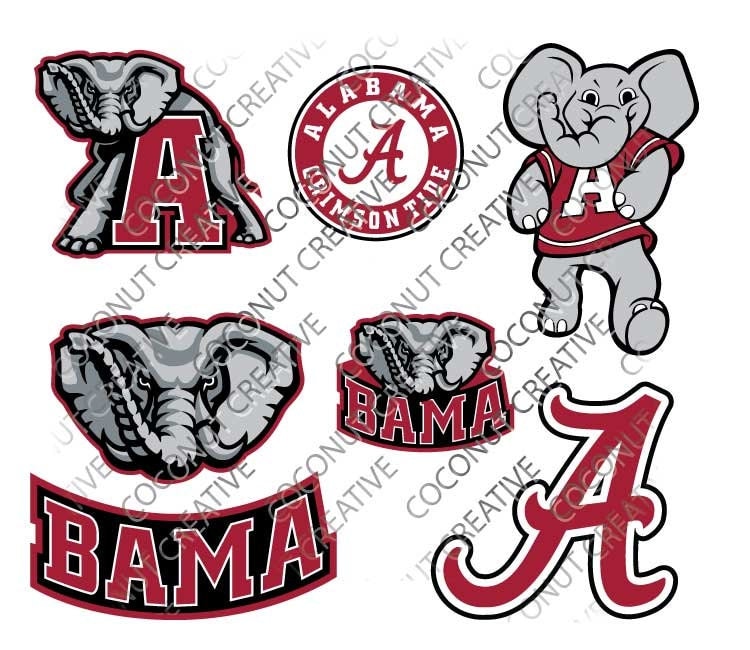 University Of Alabama Crimson Tide Tuscaloosa Logo Svg Dfx Jpg