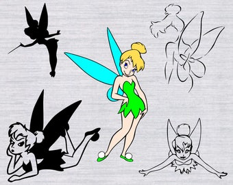 Tinkerbell SVG Bundle, Disney svg, Tinkerbell clipart, svg files for silhouette or cricut, clipart, dxf files, cuttable design, tink