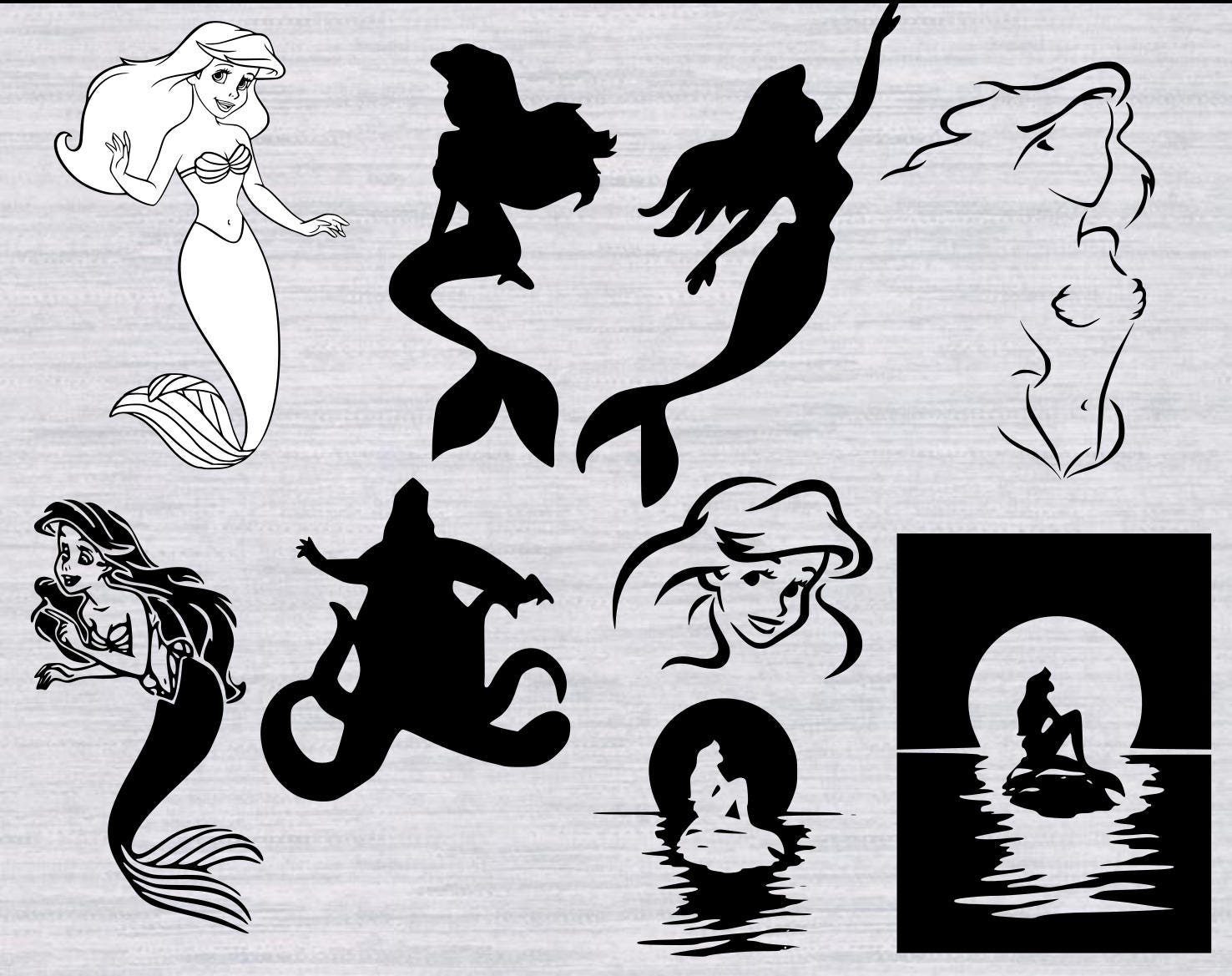 The Little Mermaid SVG bundle Ariel svg Little Mermaid