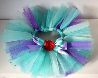 Little Mermaid Ariel Tutu, birthday tutu, kids dress up / costume, baby gift, custom girls tutu