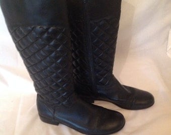 Quilted leather boot size 8 1/2