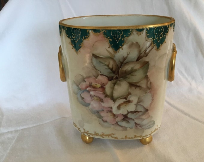 Rare And Beautiful Antique Victorian Guerin Limoges Cachepot