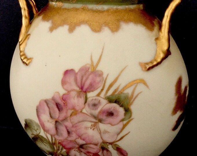 Gorgeous Antique Pouyat Orchid Pillow Vase