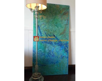 Abstract painting 18 X 36 (mixed) custom order
