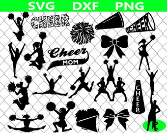 Cheer SVG bundle, Cheerleading SVG , Cheerleader SVG Files, Cheer clipart, Cheer mom svg files for silhouette, cricut files, vector art