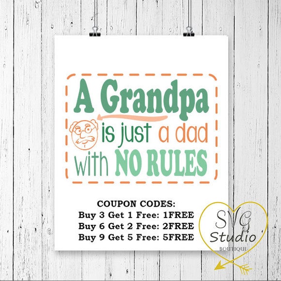 Download SVG Cutting File-A Grandpa is just a dad with no rules ...