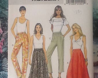 Butterick B5650, sewing pattern, fast and easy. Ladies skirt and pants, trousers in 2 lengths.