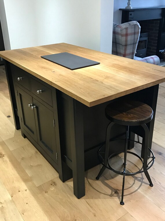 Kitchen island hand made bespoke extending islands hand