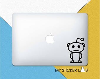 Reddit MacBook Decal Reddit MacBook Sticker Reddit Decal Reddit Sticker Reddit Logo Reddit Symbol Reddit Vinyl Decal Laptop Sticker m688