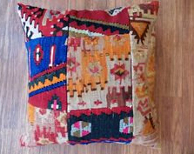 Antique Pillow Cover,Decorative Pillow Case,Hand Woven Pillow Covers,Patchwork Patterns,Home Decor,Pillow Cover,Pillow Case,Gift,new,diy