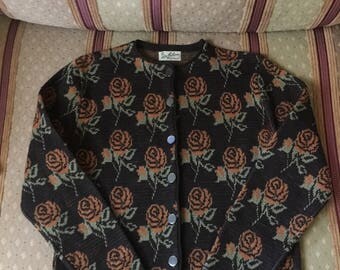 Miss Gotham Vintage Sweater Roses