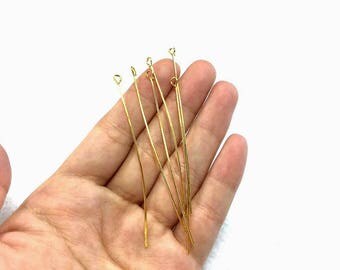Pins/9 word needle for jewelry_Long 7cm_3 colors available/silver/bronze/golden_Pack of 100 pcs