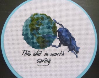 Dung Beetle Cross Stitch Pattern