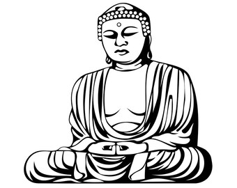 Buddha Buddhism Yoga Graphics SVG Dxf EPS Png Cdr Ai Pdf Vector Art Clipart instant download Digital Cut Print File Cricut Decal