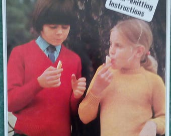 2 Paton's Vintage sweater knitting patterns
