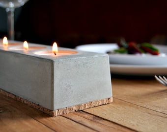 Candle holders, tea light holders, concrete